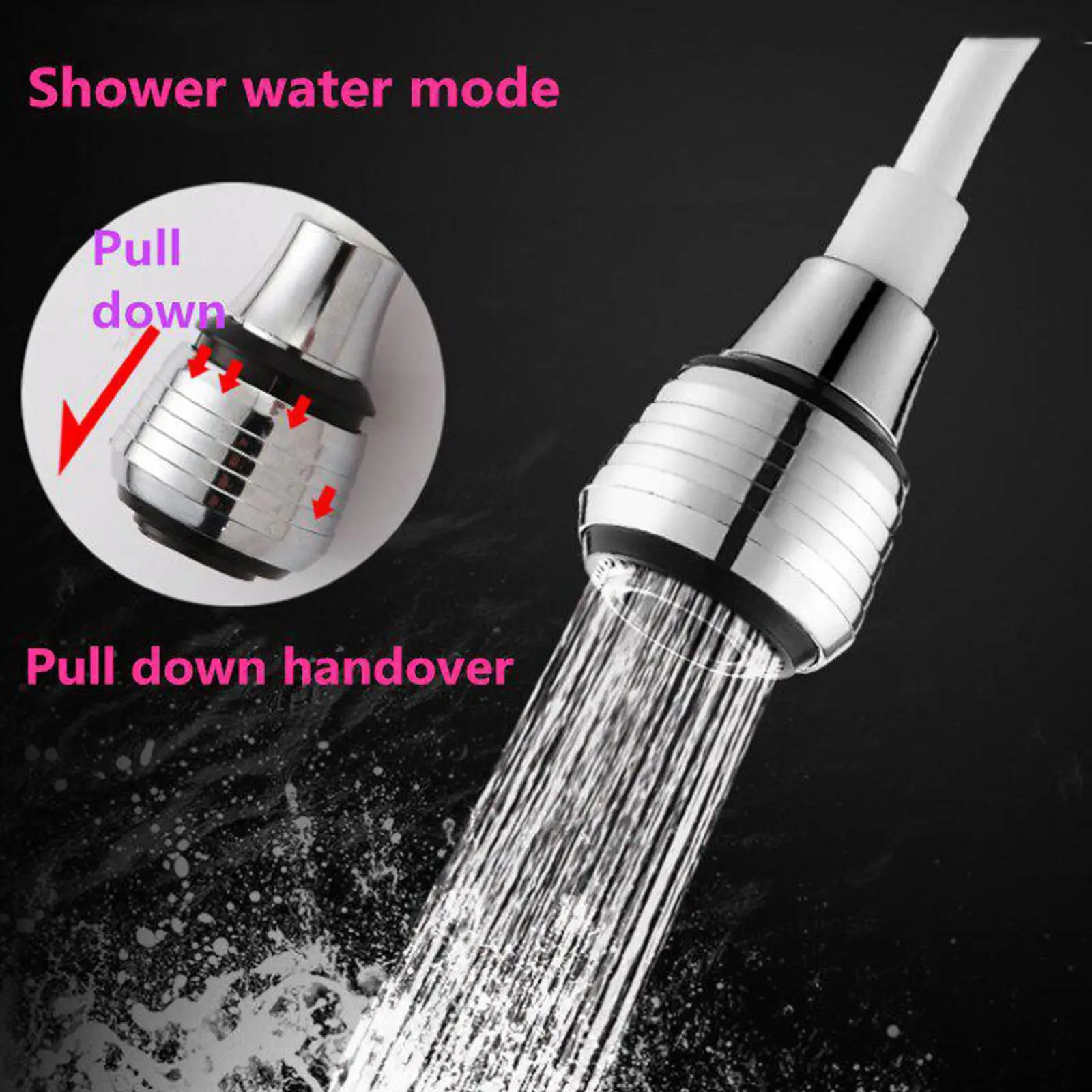 

Распылитель для смесителя, регулируемый режим, растягивающаяся Гибкая лампа для кухонной раковины, ванной комнаты, стирка