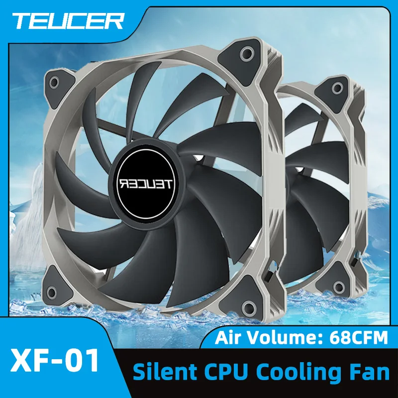 Охлаждающий вентилятор для центрального процессора TEUCER 120 мм 4 контакта ШИМ с