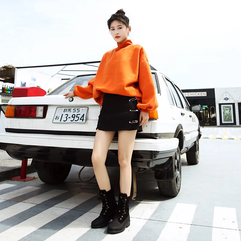 Ankle Boots Waterproof Warm Women Flat  Quality PU Leather Platform Cow Muscle Sole Winter Shoes Woman