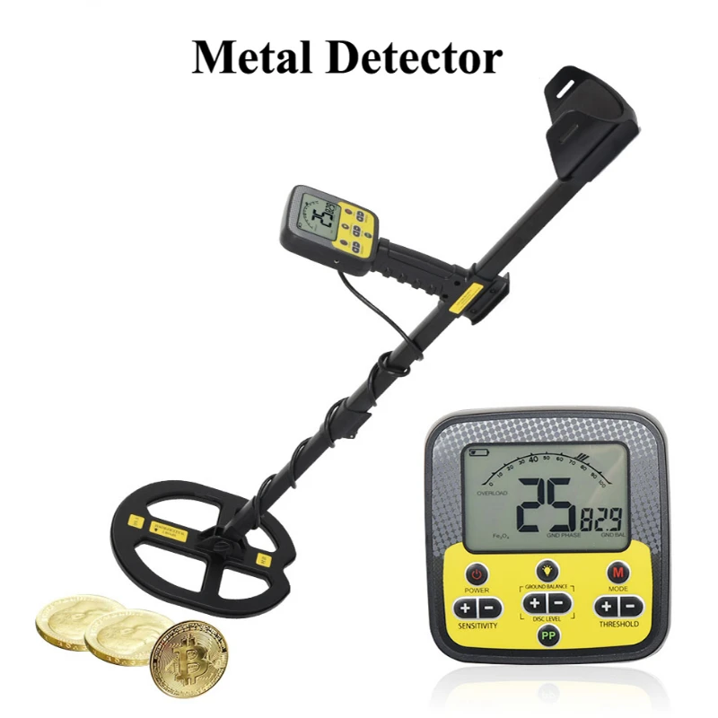

New Treasure Hunter Gold Detector DT-3 Underground Metal Meter With Waterproof Search Coil Upgraded Professional