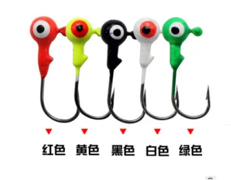 

Goture 10pcs Jig Head Hook 2 Each Of 5 Colors 1g 1.8g 3.5g 7g Fishing Hook colored Jig Lure Hard Baits Soft Worm Fishing Tackle