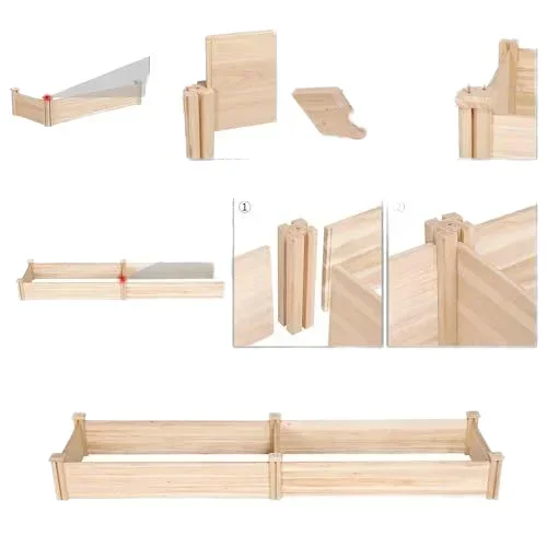 Деревянная садовая кровать для садоводства разделенная приподнятая посадочная