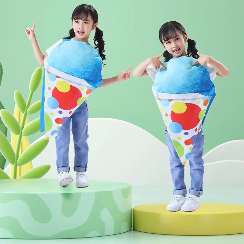 

Children'S Day Performance Costume Kindergarten Fun Blue Ice Cream Stage Cosplay Creative Halloween Costumes Party Dress DN15780