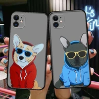 bulldog and corgi phone cases for iphone 13 pro max case 12 11 pro max 8 plus 7plus 6s xr x xs 6 mini se mobile cell