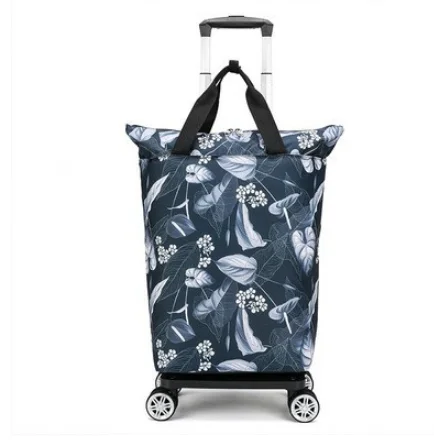 Grocery shopping trolley Bags portable women travel trolley bag detachable Rolling backpack for women carry on hand luggage bag