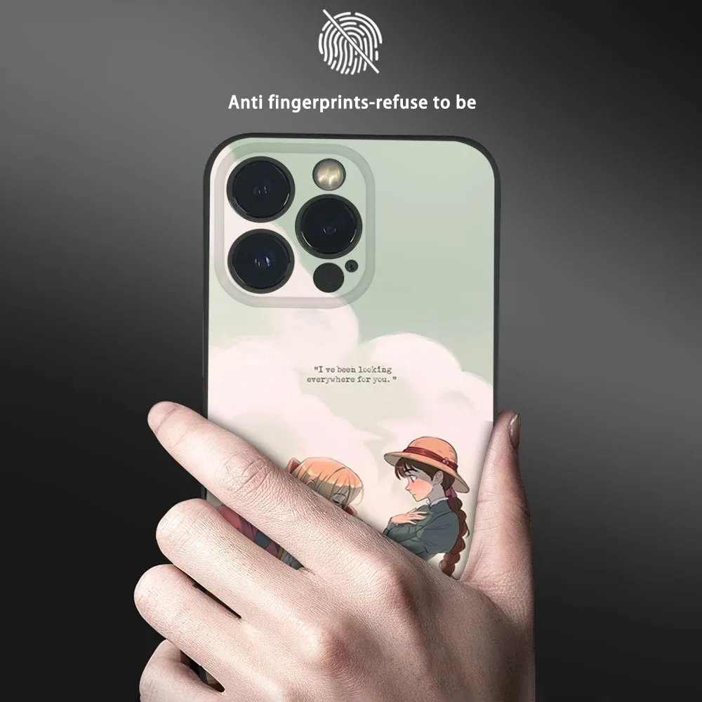 H-Howls Moving C-Castle Phone Case For iPhone 16 15 14 13 12 11 Pro Max Plus Mini Frosted Soft Shell Funda