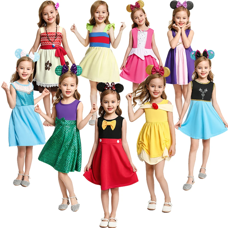 Детское Тематическое Платье Принцессы холодное Сердце Для Девочек