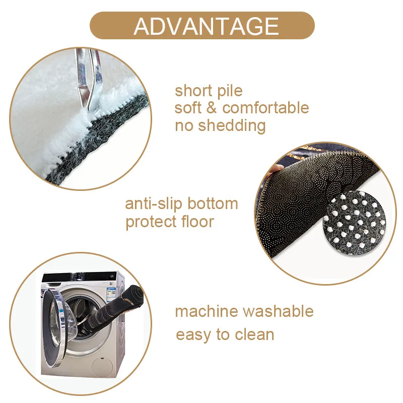 Роскошный Мраморный черный моющийся нескользящий кухонный коврик Придверный