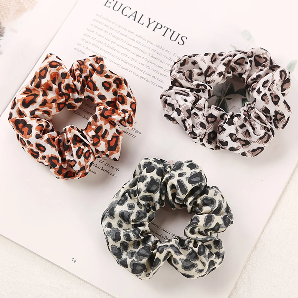 

1Pcs Leopard Women Hair Accessories Ladies Hair Tie Lady Scrunchies Ponytail Hair Female Girl Holder Rope