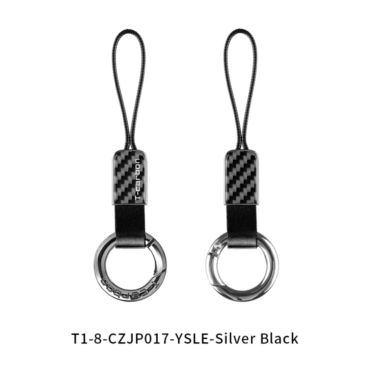 

Кожаный автомобильный брелок из углеродного волокна, Т-образный уголь, общий брелок, аксессуары
