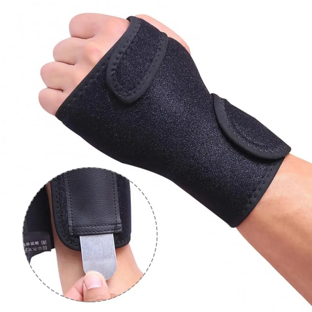 

Браслет на запястье с поддержкой запястья, 1 шт., регулируемый стальной ручной бандаж, шина для пальцев, синдром Запястного туннеля