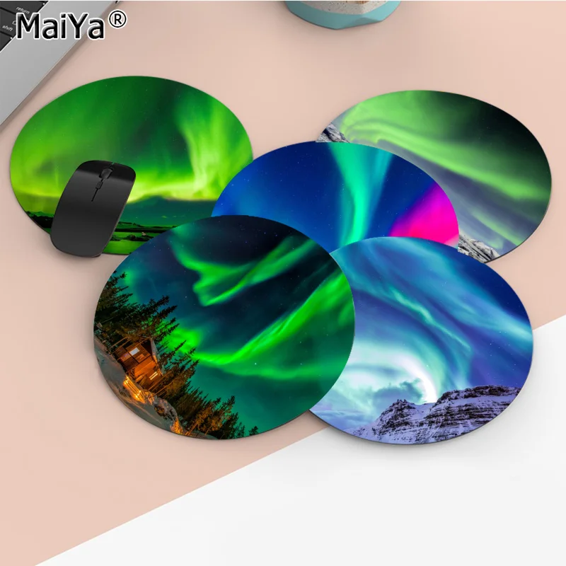 

Aurora Polar Lights Rubber Small Keyboard Mat Table Mat Students Cabinet Gamer Desktop Mousepad Cup Mats For Teen Girls Bedroom