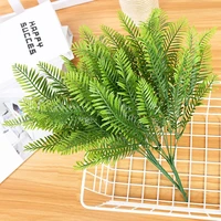 39cm artificial plant green persian leaf bouquet fake plastic grass for wedding home vase table decor party flower wreath supply