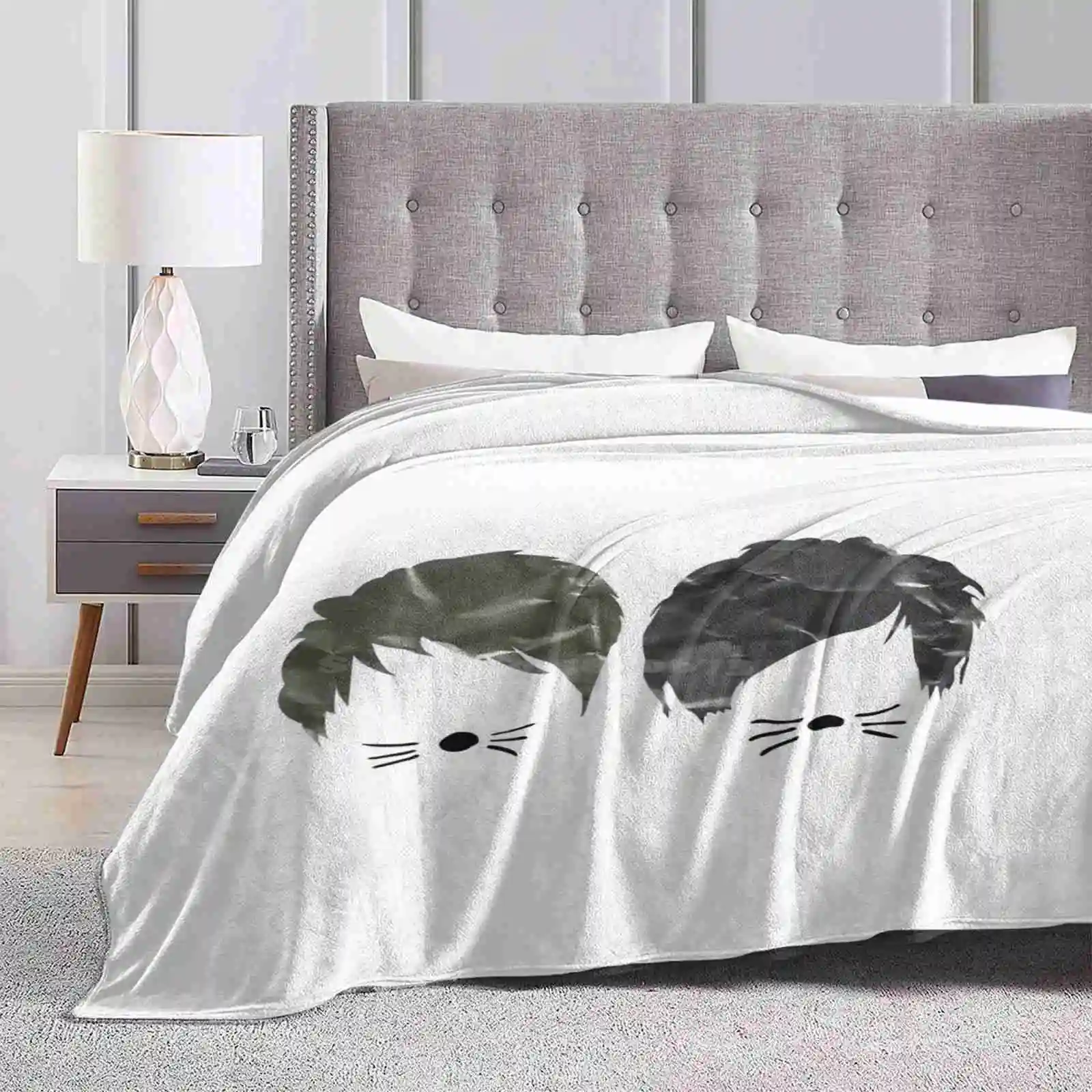 Дан и Фил креативный дизайн удобное теплое фланелевое одеяло венчики волосы