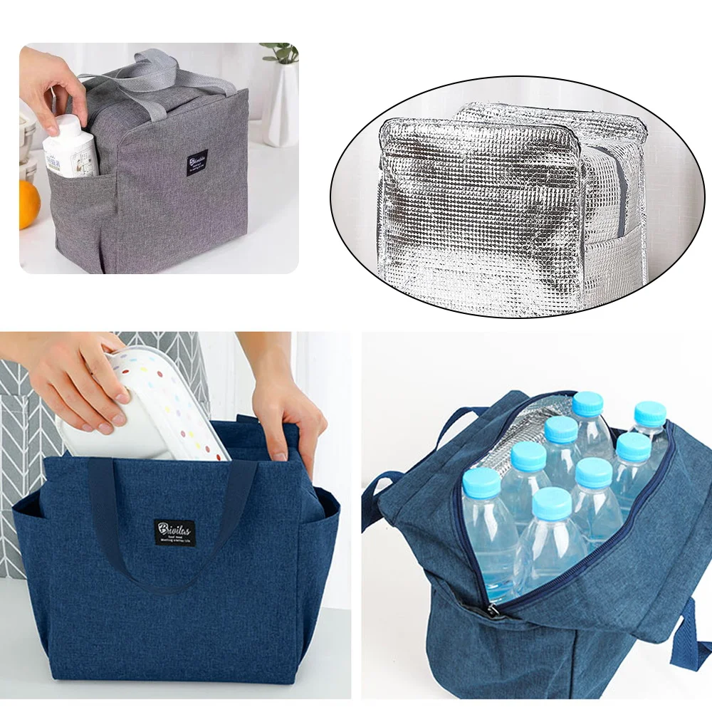 Diamond Series Thermal Insulated Bag Lunch Box Lunch Bags for Women's Portable Fridge Bag Tote Cooler Handbags Kawaii Food Packs images - 6