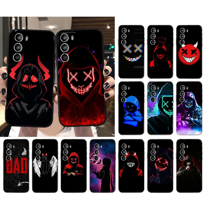 

Devil Bad Boy Mask Guy Phone Case for Motorola G72 G13 G32 G53 G51 G71 G31 G41 G22 G60 G52 G200 GStylus G30 G10 G20 G50 G Pure