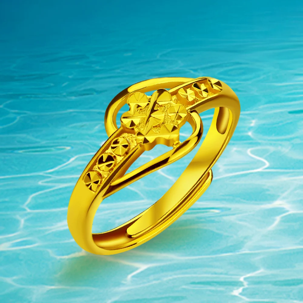 

Женское кольцо с покрытием 24-каратным золотом, серебро 925 пробы