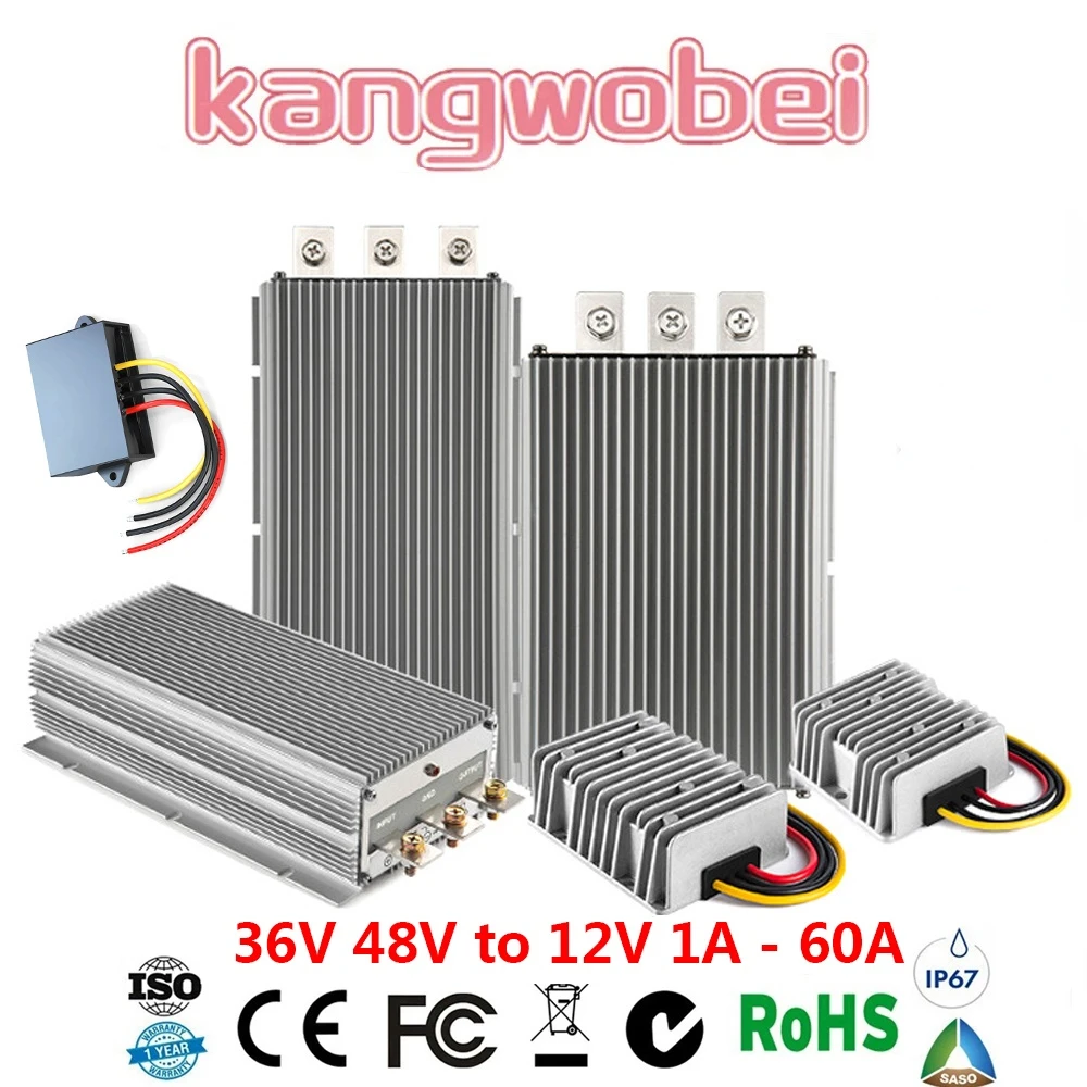 

Voltage Transformer DC DC 36V 48 Volt to 12 Volt Buck Regulator 36V 48v to 12V 1A to 60A Power Converter Step Down