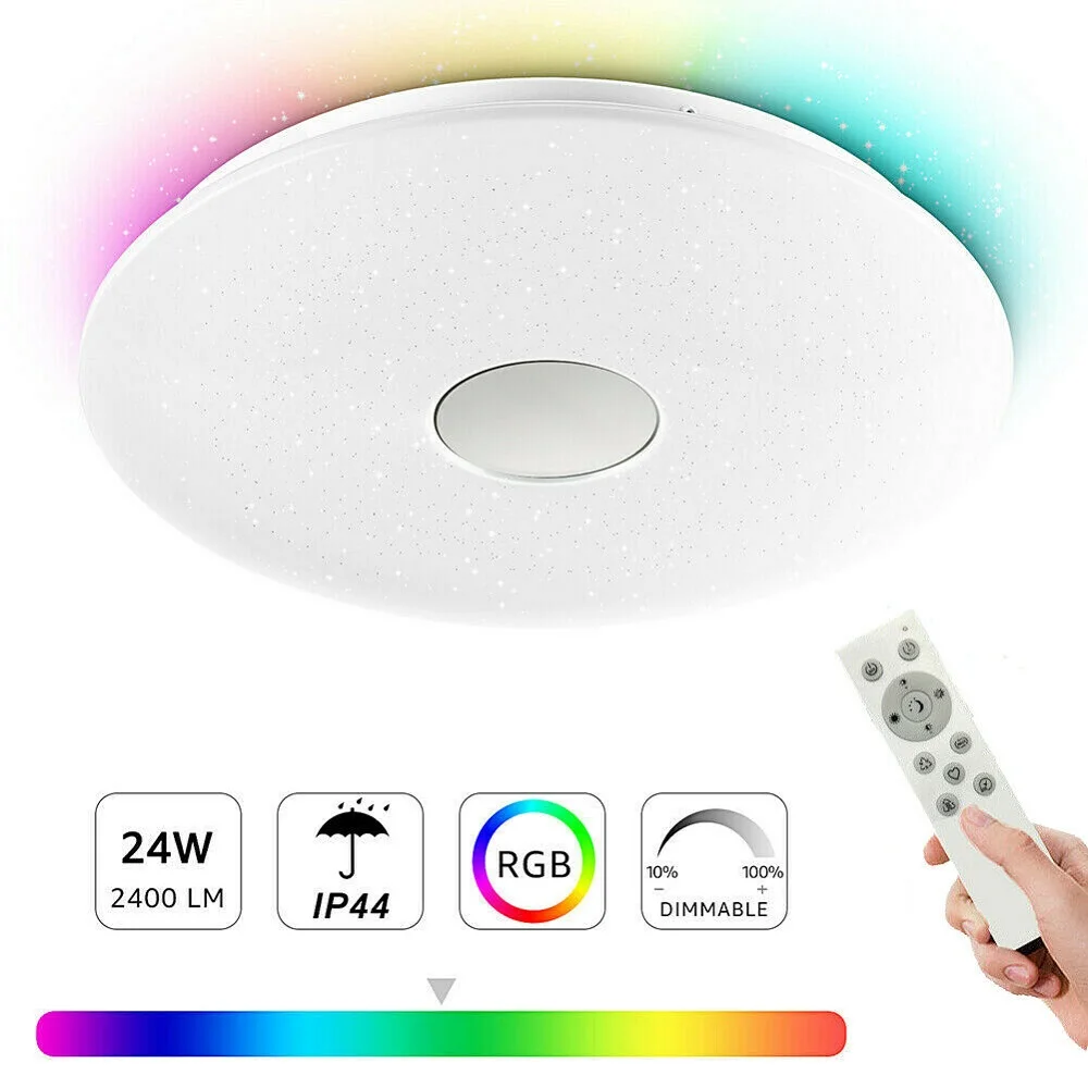 

Colorful LED Ceiling Light 24W LED Ceiling Light RGB Starry Sky Ceiling Lamp Dimmable With Remote Control