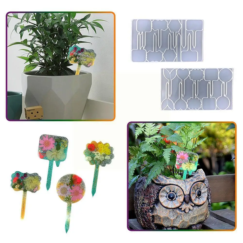 

Plant Labels Uv Epoxy Resin Mold Handmade Garden Tags Nursery Diy Seed Labels Silicone Mould Garden Potted Herbs Crafts Y9b7