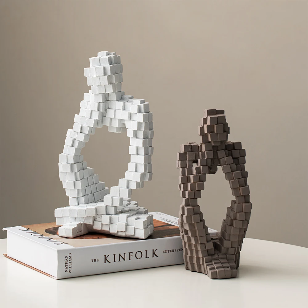 

Nordic Aesthetic Thinker Sculpture Modern Art Resin Figure Statue Desk Accessories Living Home Interior Figurines Room Decor