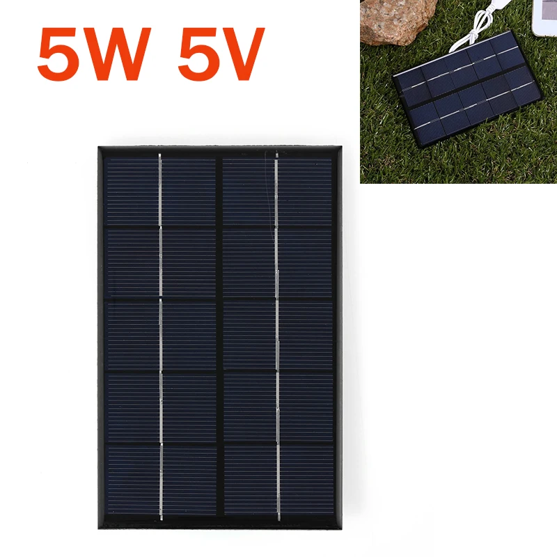 

5W 5V USB Solar Panel Solar Charging Board DIY Solar Charger Climbing Fast Charger Polysilicon Tablet Solar Generator Travel