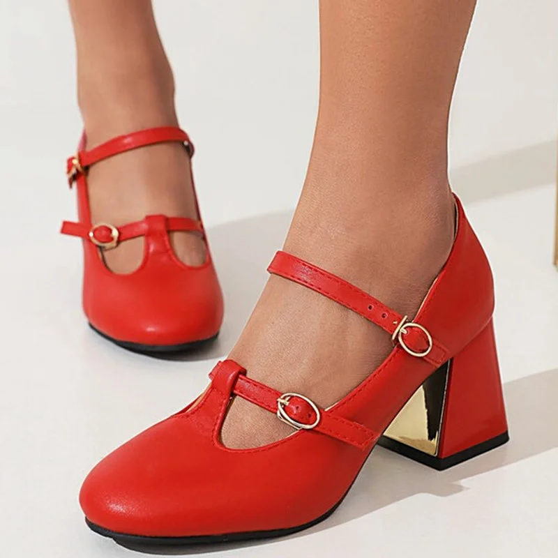 

Sexy Women Pumps Green Black Rome High Heel Shoes Ladies Fashion Round Toe T-tied Wedding Party Heels Woman Formal Shoes 41 42