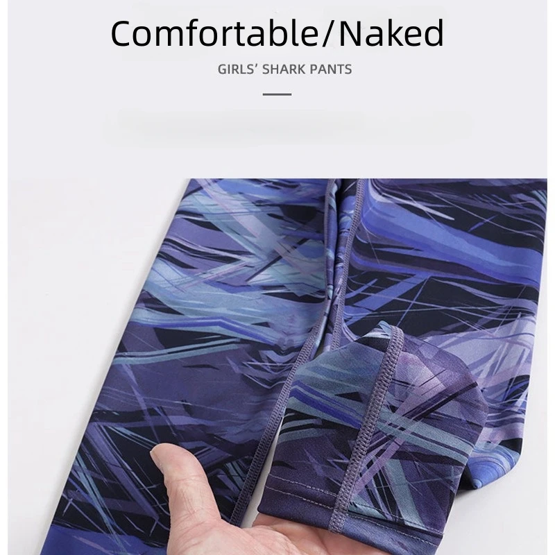 Леггинсы для йоги маленьких девочек весенние спортивные колготки с принтом