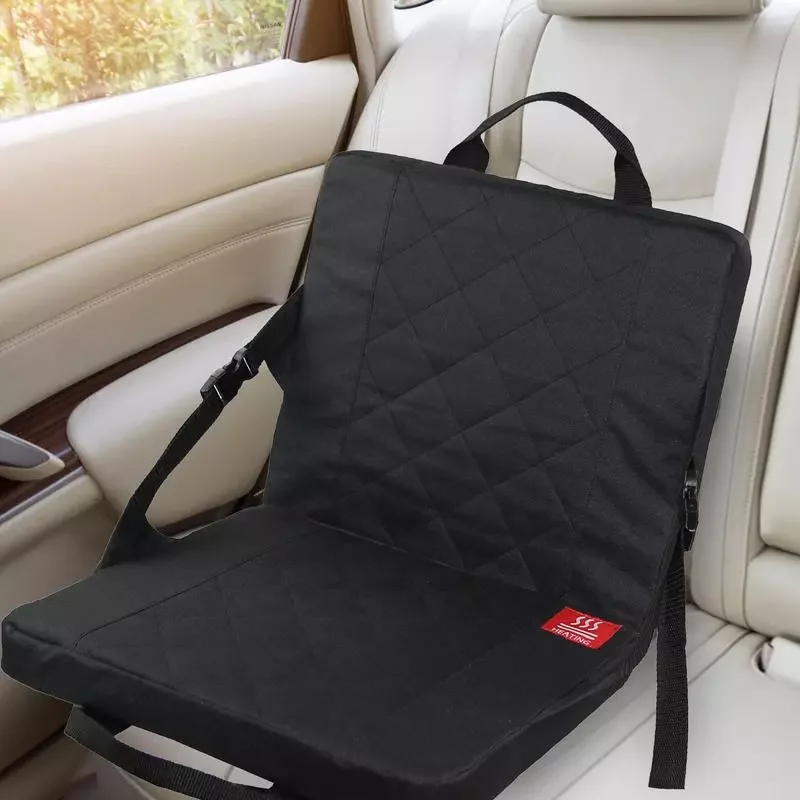 

Foldable Adjustable Heated Office Chair Pad Heated Seat Warm Portable Seat Pads With Back Support For Hunting Camping