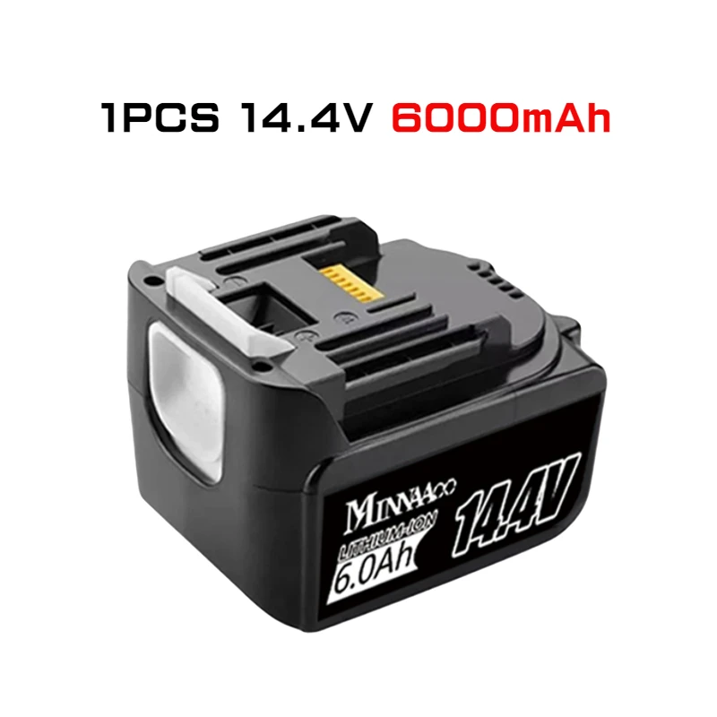 

2023 New 14.4V 6000mAh Rechargeable Li-ion Battery For Makita 14V Power Tools 5.0Ah Batteries BL1460 BL1430 1415 194066-1