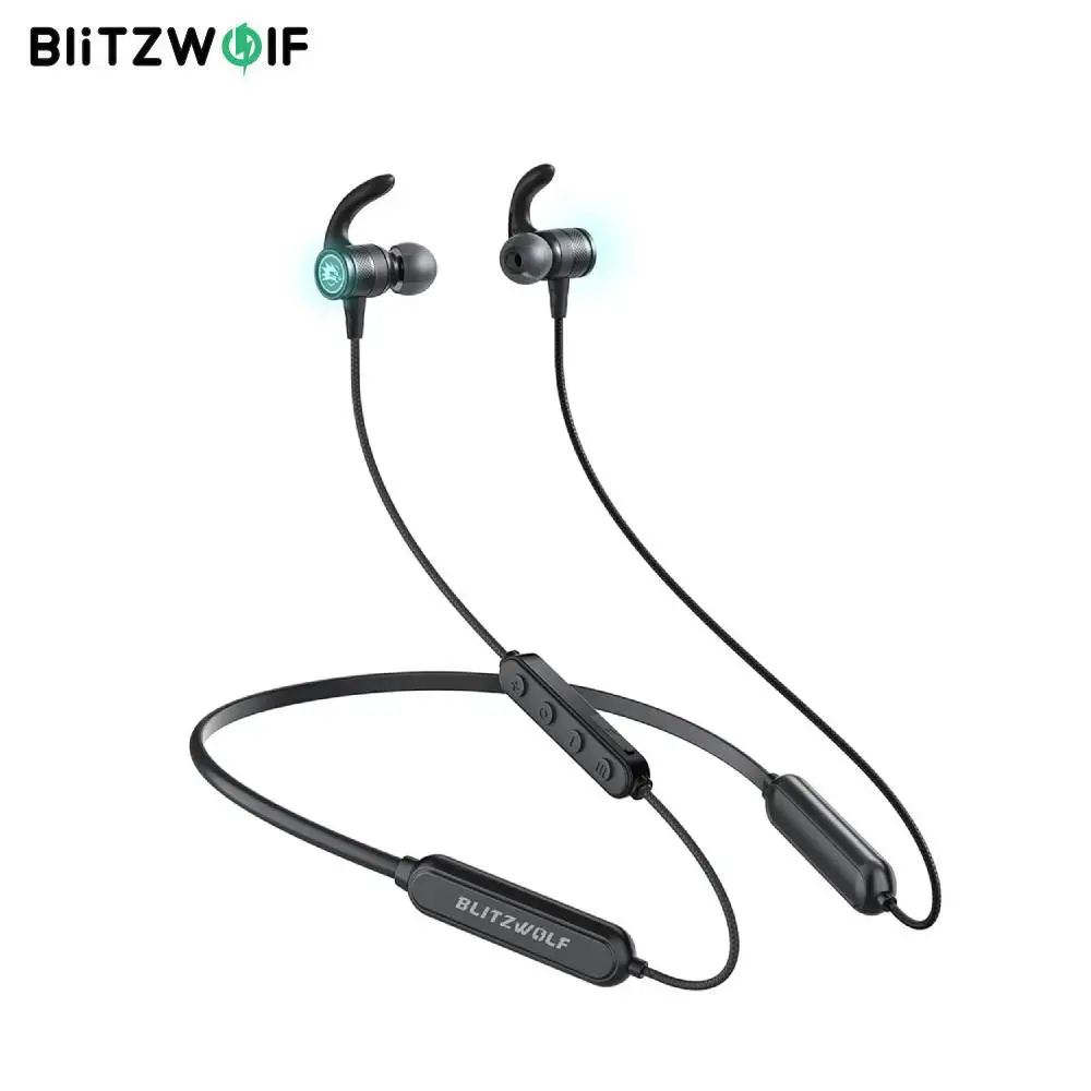 

BlitzWolf Neck Mounted Wireless Earphones bluetooth Earphone Waterproof Stereo Bass in-ear Sports Earbuds Headset with Mic