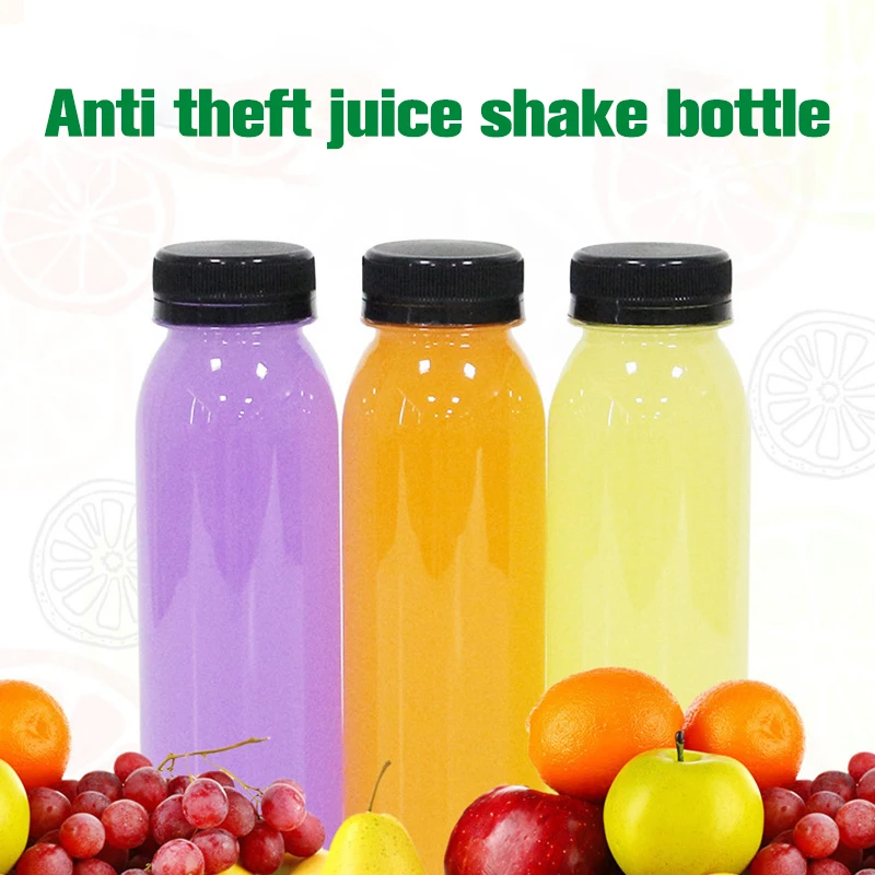

250ml Empty Beverage Drink Bottle PET Clear Storage Containers Juice Bottles With Lids For Juice Milk Fruit Plastic Bottle