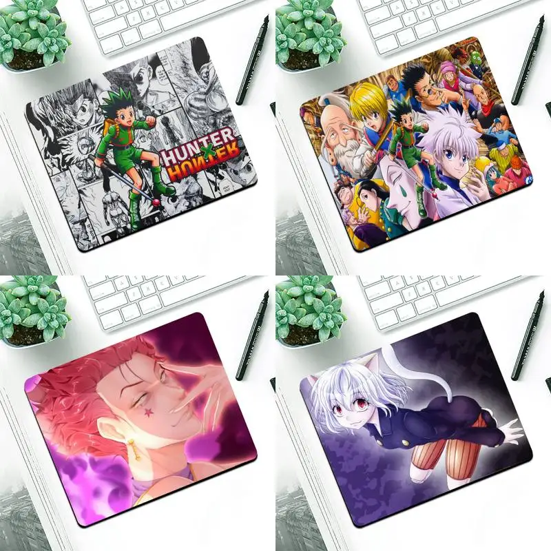 

Anime hunter x Hunter Rubber PC Computer Gaming mousepad Small Pads Rubber Mouse Mat MousePad Desk Gaming Mousepad Cup Mat