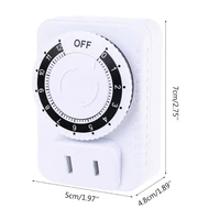 24 hour plug in compact timer plug socket mini energy saver mechanical timer switch for indoor home appliances control 367d
