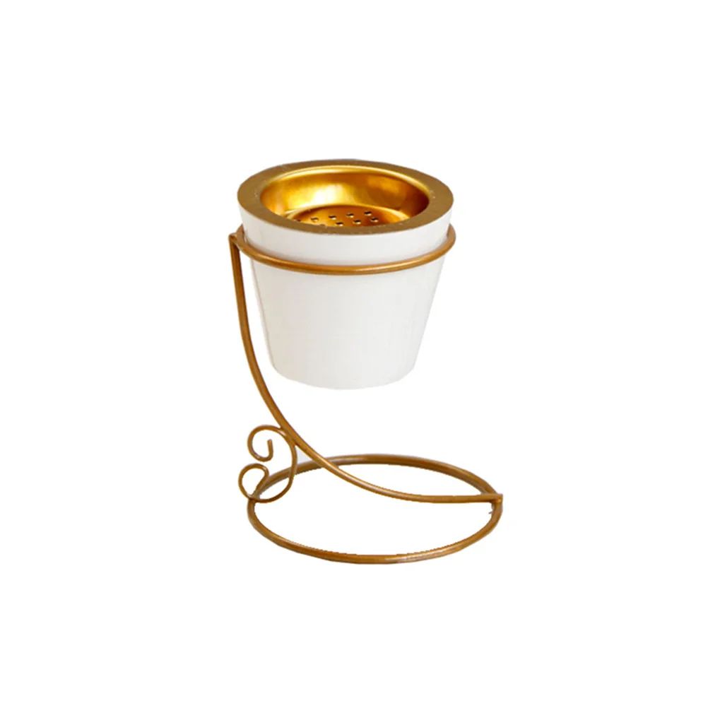 

Ceramic Desktop Holder Aromatherapy Catcher Home Decoration (Golden)