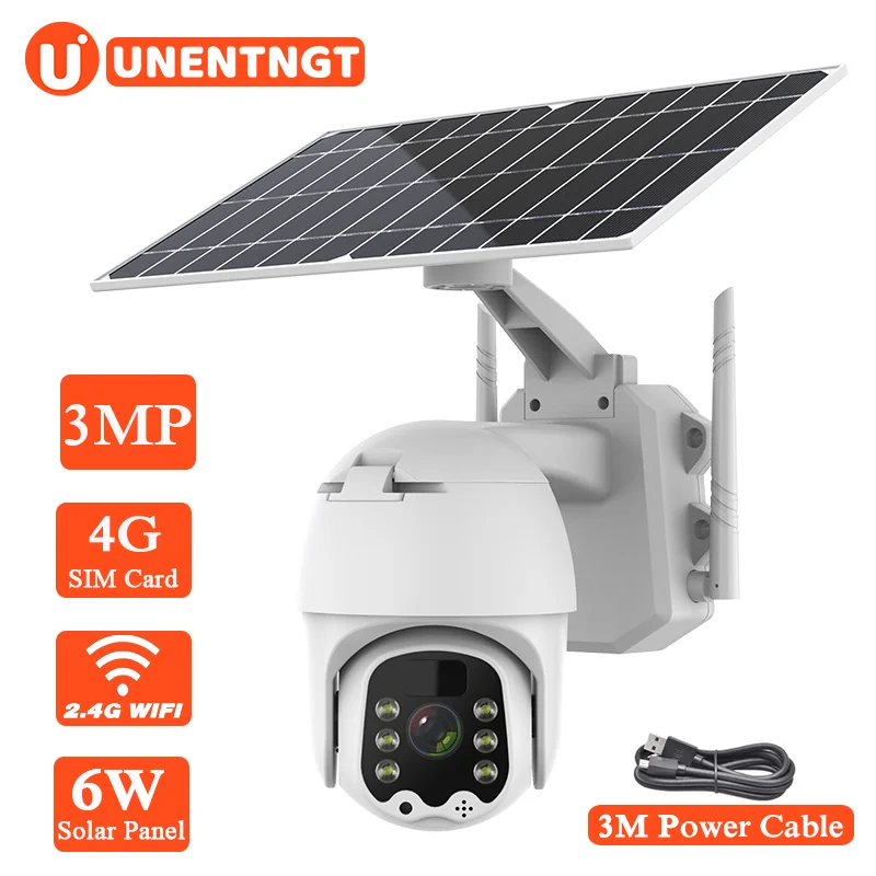 Wireless 4G WiFi Camera Outdoor Solar Panel Security Protection CCTV 360 PTZ Secur Video Monitor Smart Home IP Securite Cam |