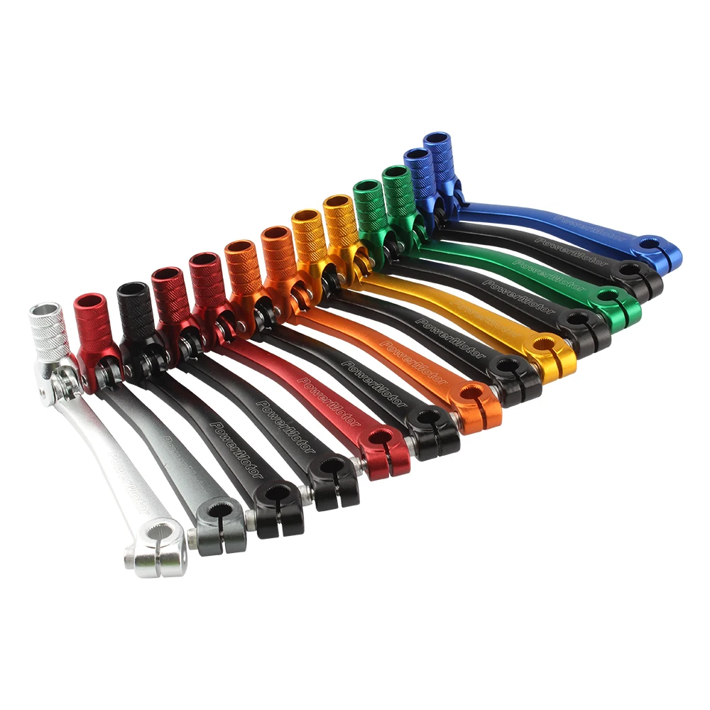 Складной рычаг переключения передач для мотоцикла Алюминиевый Рычаг CNC Kawasaki Suzuki