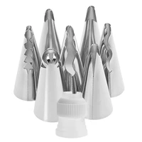 8pcsset wedding russian nozzles pastry puff skirt icing piping nozzles pastry decorating tips cake cupcake decorator tool