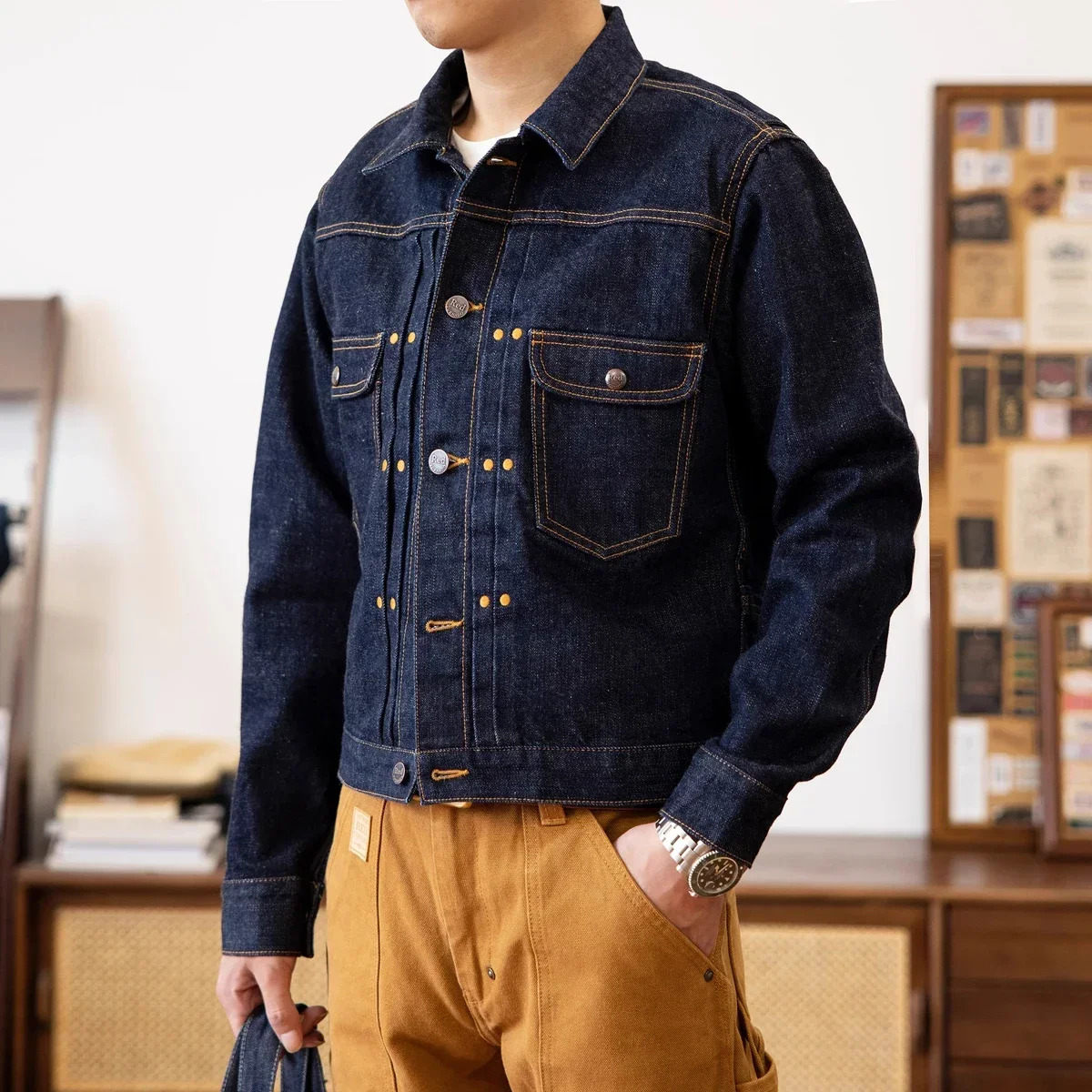 Красная джинсовая куртка Tornado 11MJ Selvedge мужская прочная одежда верхняя в стиле