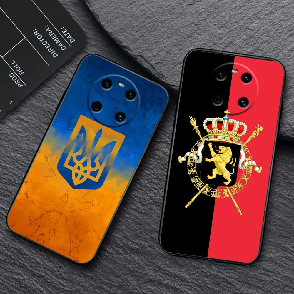 Phone Case For HUAWEI P50 P40 P30 P20 P10 P9 P8 Plus MATE 30 20 20X 10 9 8 Pro Lite Case Funda Coque Shell Cover Flag Of Ukraine