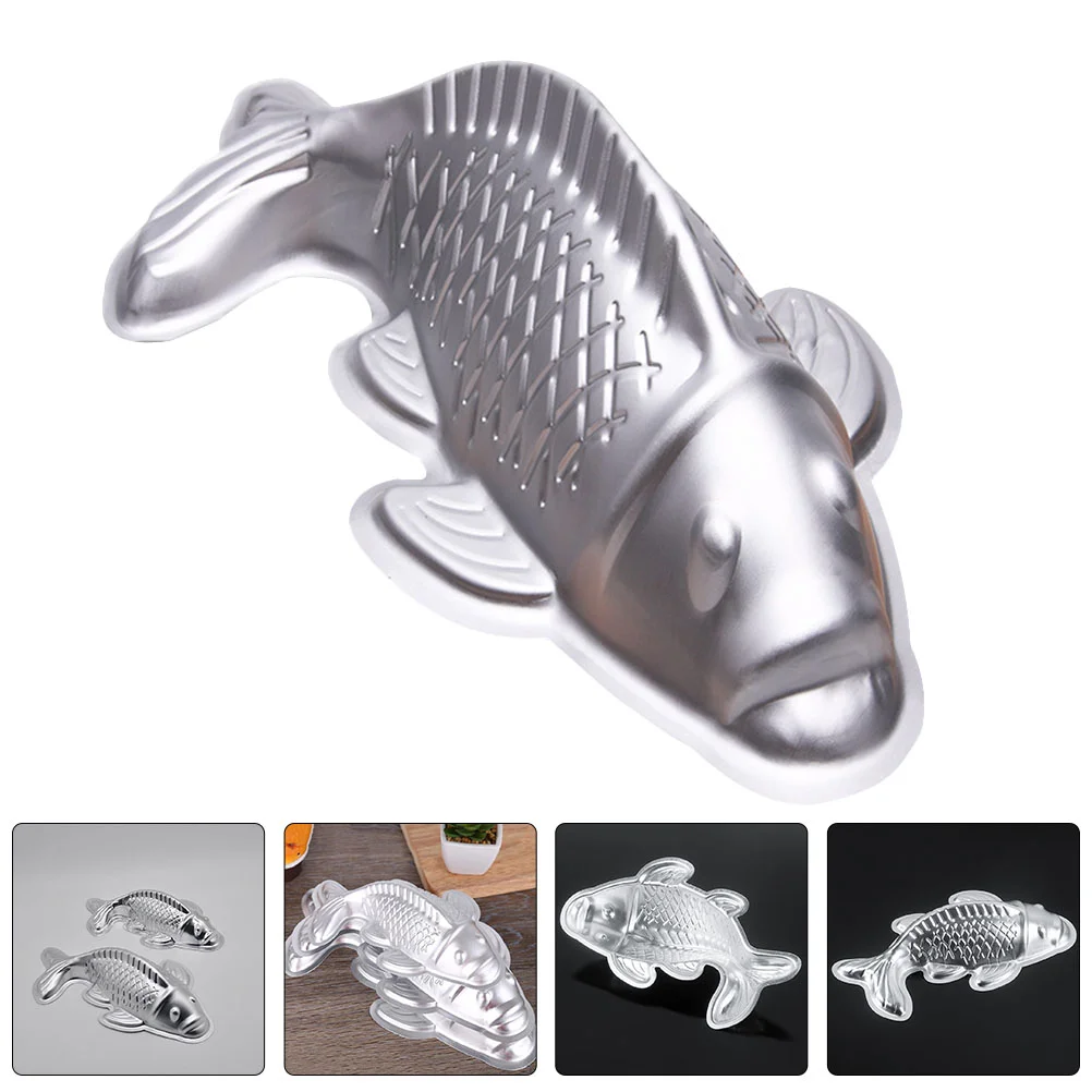 

Cake Moldbaking Pan Molds Fondant Shaped Pans Rice 3D Mould Dessert Goldfish Aluminum Soap Carp Chocolate Kitchen Round Tray