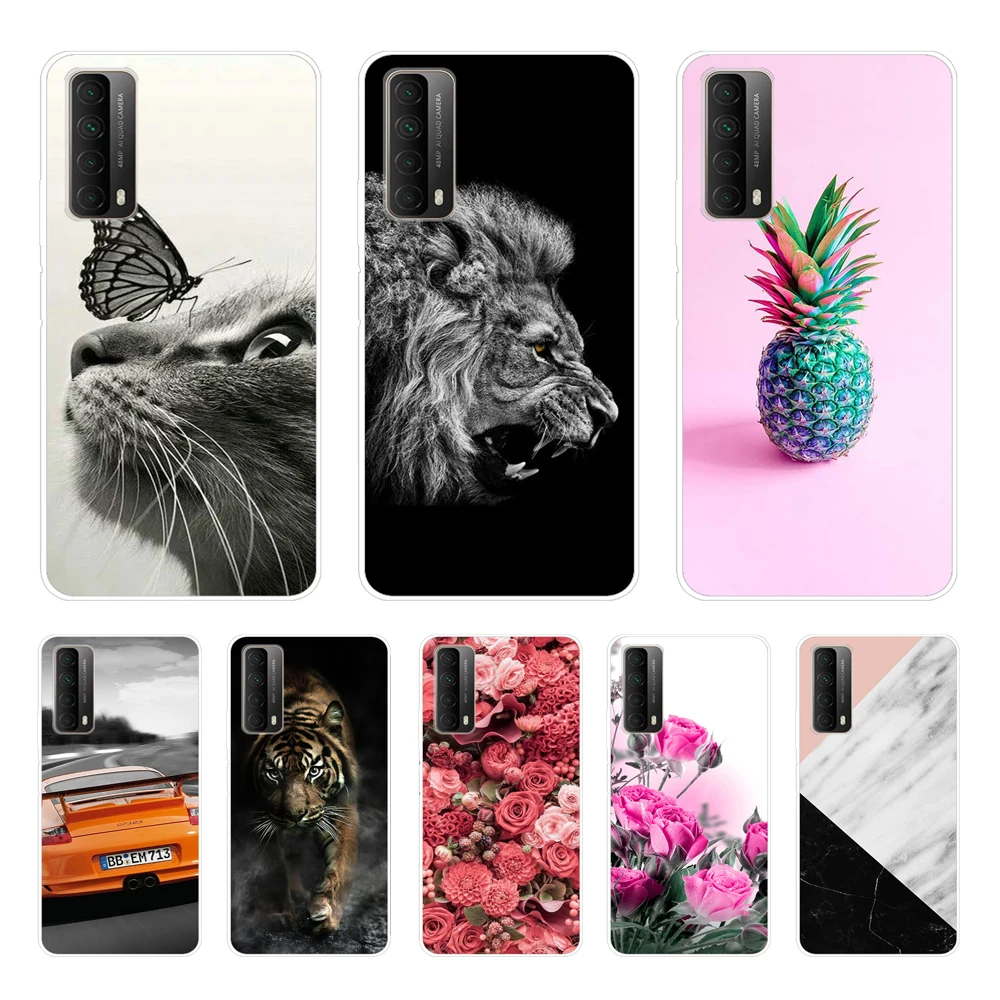 Чехол для телефона Y7a для Huawei P Smart 2021, чехол с единорогом, мягкий силиконовый прозрачный бампер, задняя крышка для PSmart 2021, защитная крышка для телефона