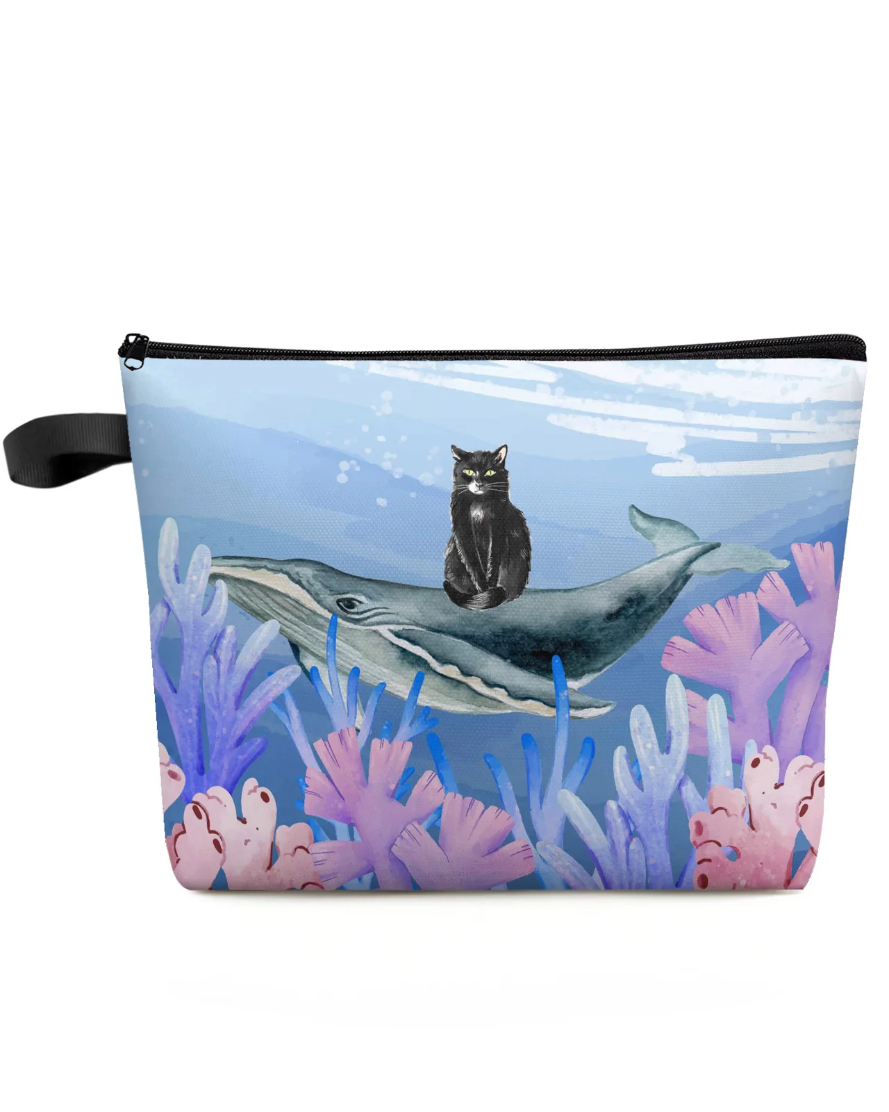 

Ocean Deep Sea Whale Animal Makeup Bag Pouch Travel Essentials Lady Women Cosmetic Bags Toilet Organizer Storage Pencil Case