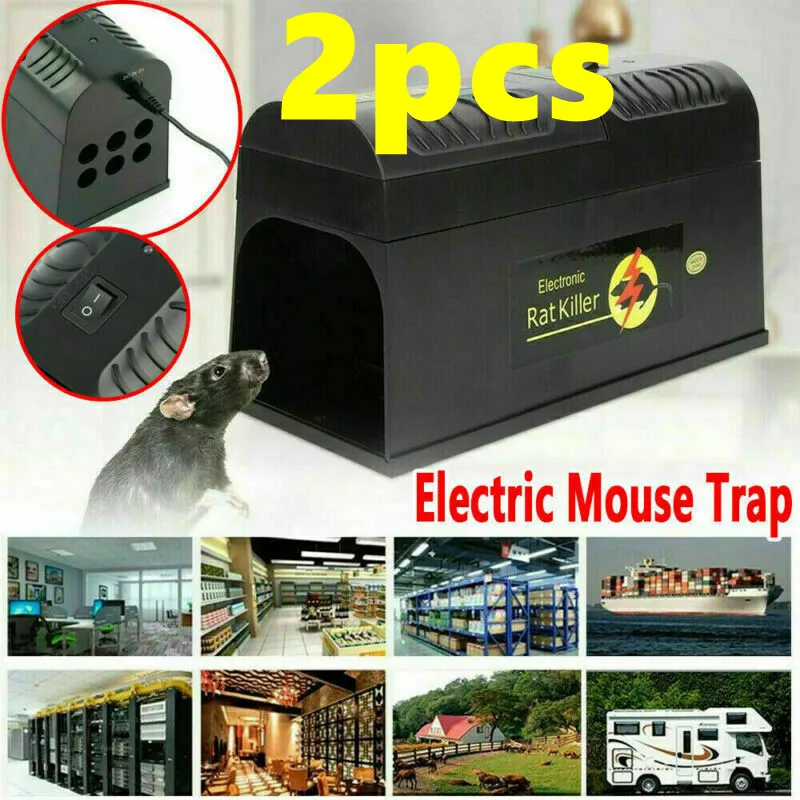 

Ловушка для мышей многоразовая электрическая, устройство для уничтожения грызунов, 2 шт.
