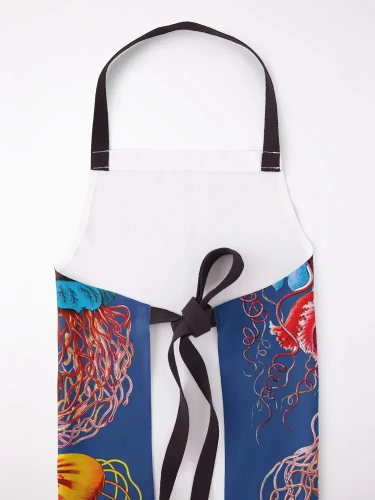 Синий: фартук Haeckel Discomedusae мужской для барбекю женский кухонный парикмахерский