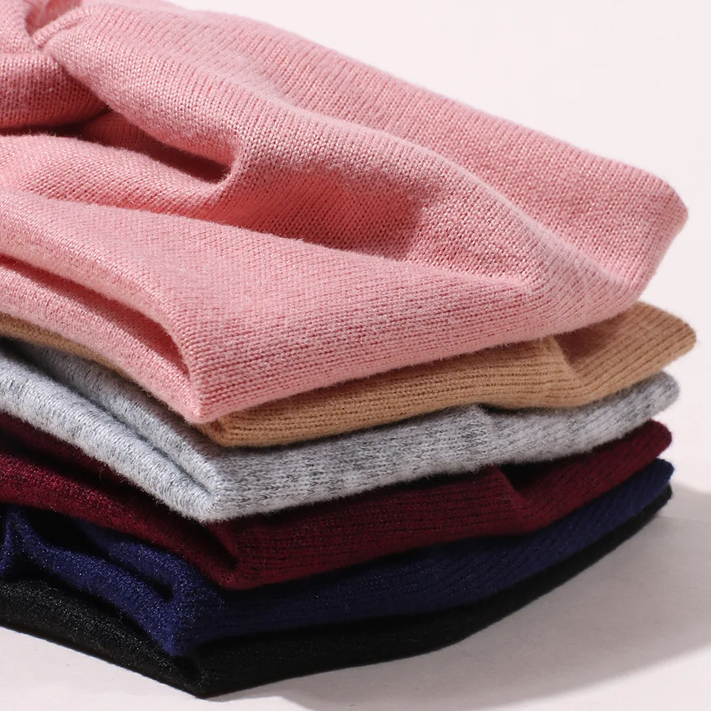 Зимняя широкая вязаная перекрестная повязка на голову для женщин модная