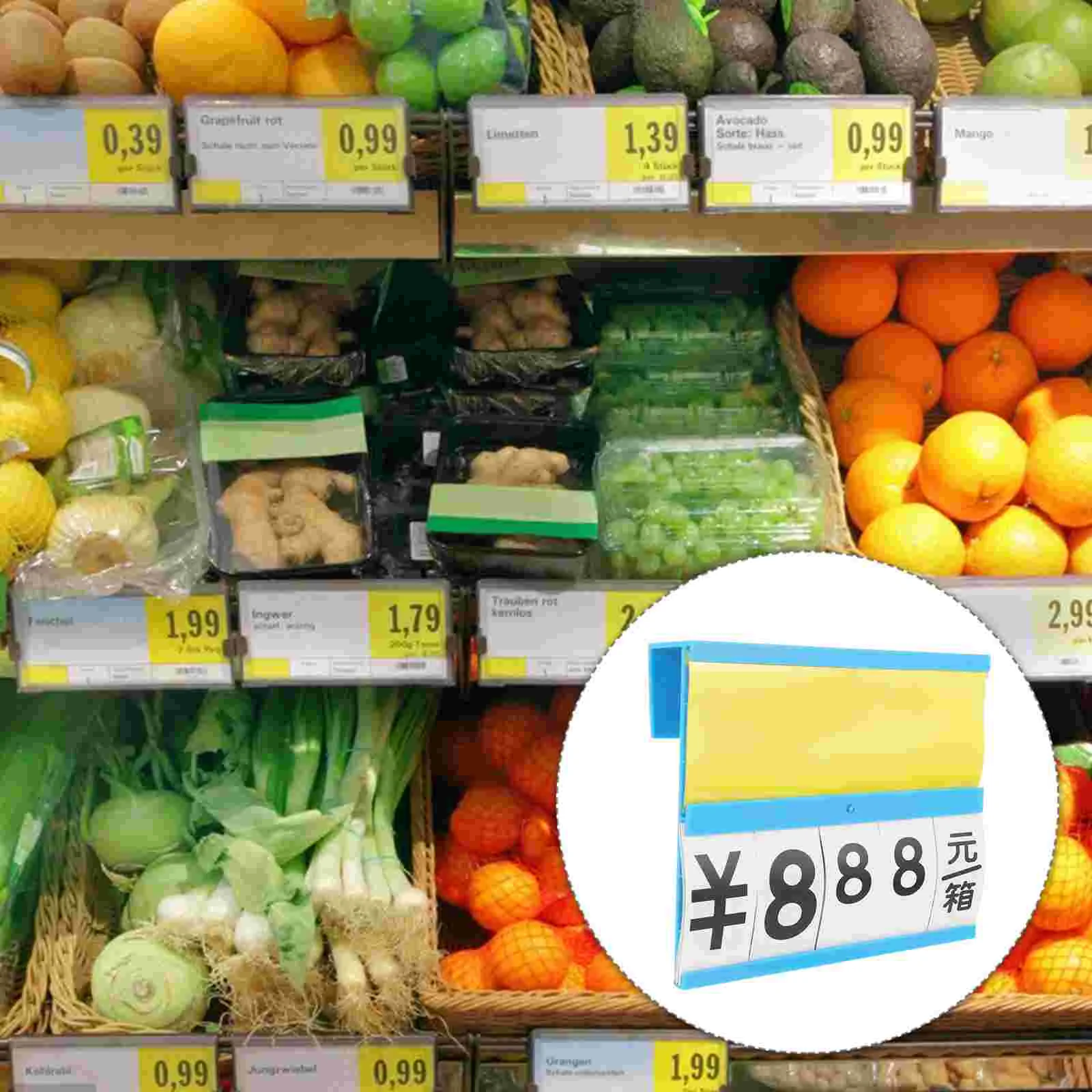 

4 шт., стираемый ценник для супермаркета, ценник для фруктов и овощей, подвесной ценник