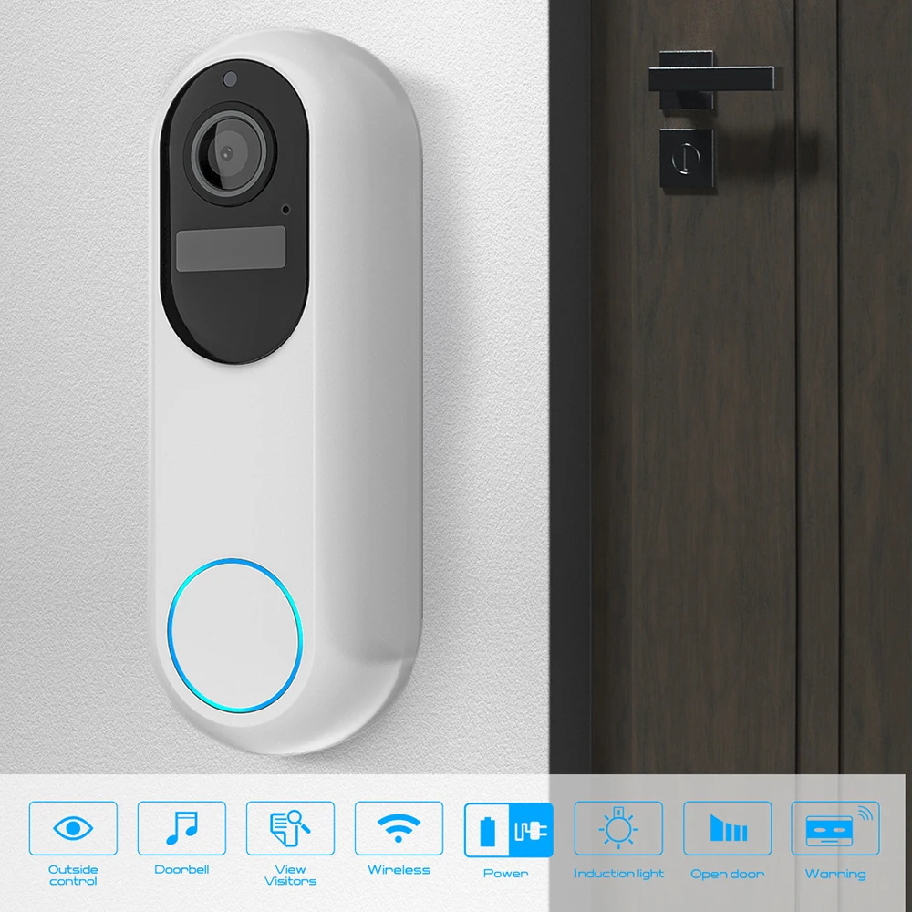 Tuya App Smart Home Video Doorbell WiFi Outdoor Wireless Phone Video Camera Rechargeab Door Bell Waterproof Battery Intercom