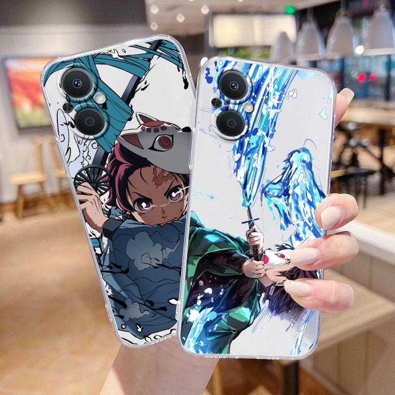 

Demon Slayer Tanjirou Zenitsu For OPPO A5 A9 A53 Reno 7 6 5 4 2 Find X3 X2 Z Lite Neo Pro Plus SE 5G transparent Phone Case