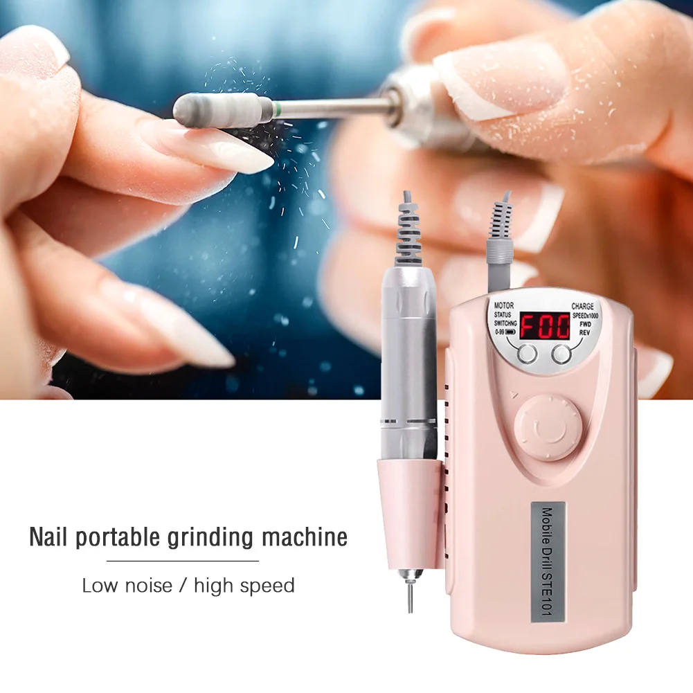 

Electric Nail Drill Device Nail Polish Machine for Manicure Cuticle Remover Adjustable Revolution and Direction Low Noise